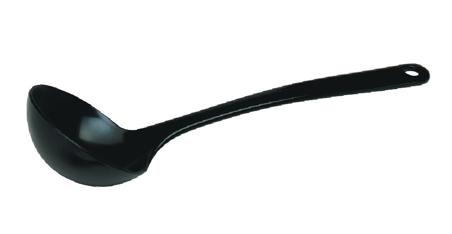 Cuillère à soupe mélamine noire L2G - 30 cm pour usage professionnel