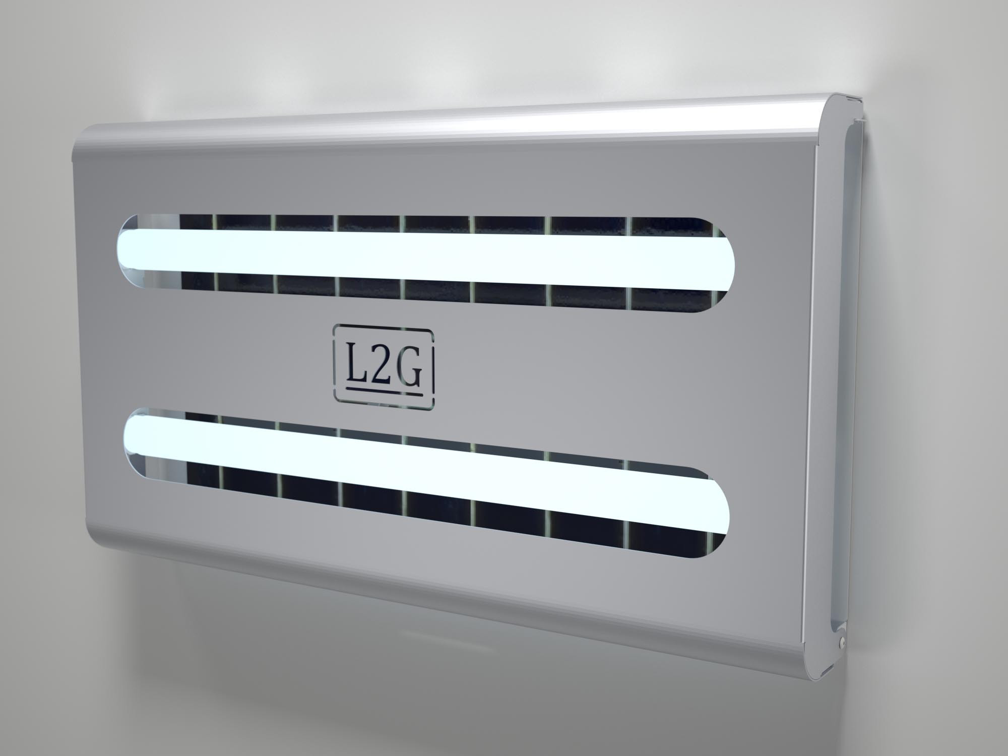 Désinsectiseur mural L2G design inox, 2 tubes LED - Surface 80 m²