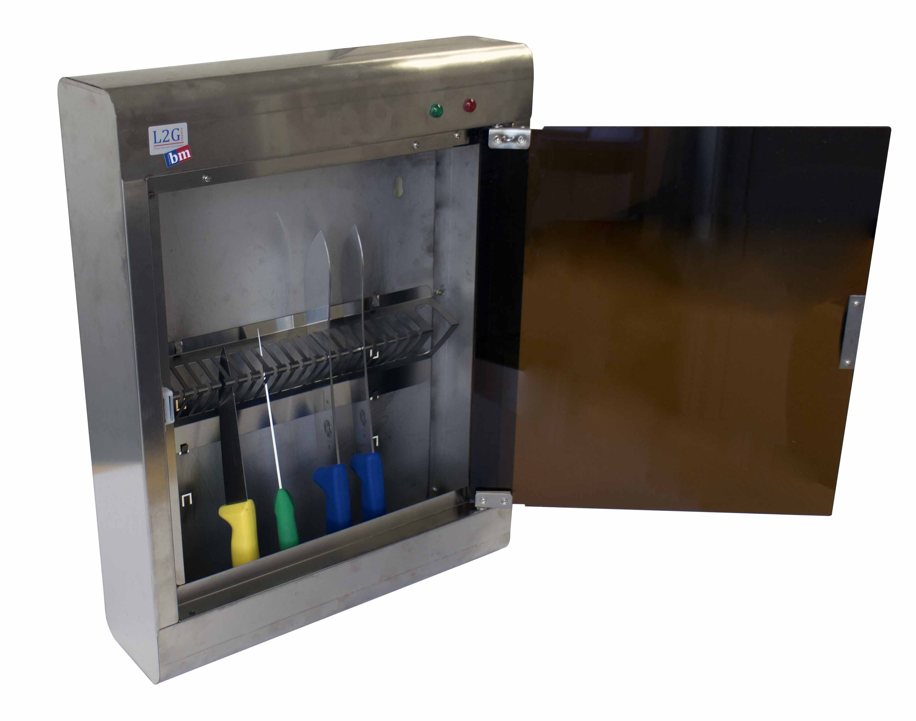 Stérilisateur UV L2G - Armoire inox avec panier pour 15-20 couteaux