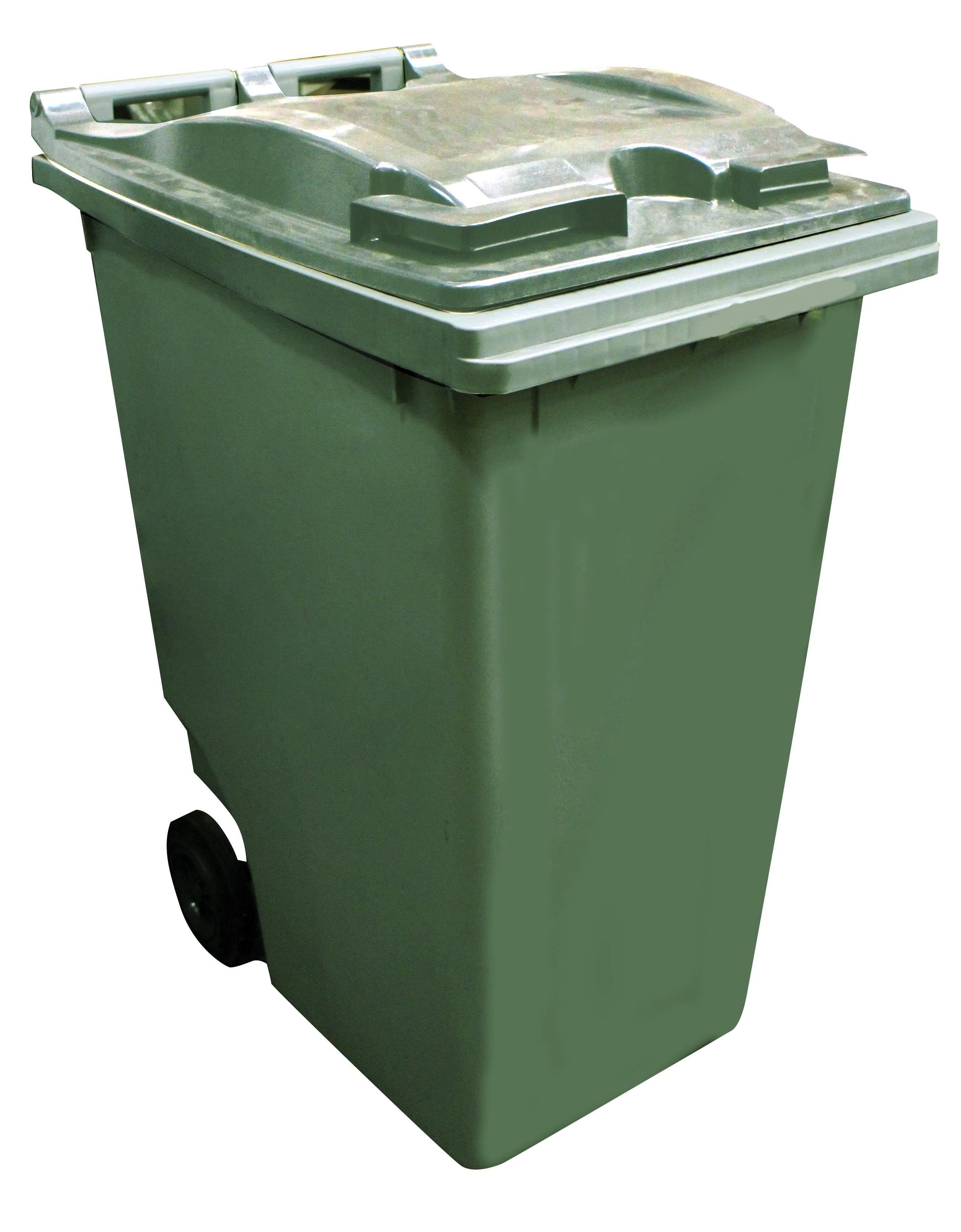 Conteneur à déchets L2G 360L - Bac vert 2 roues pour collecte