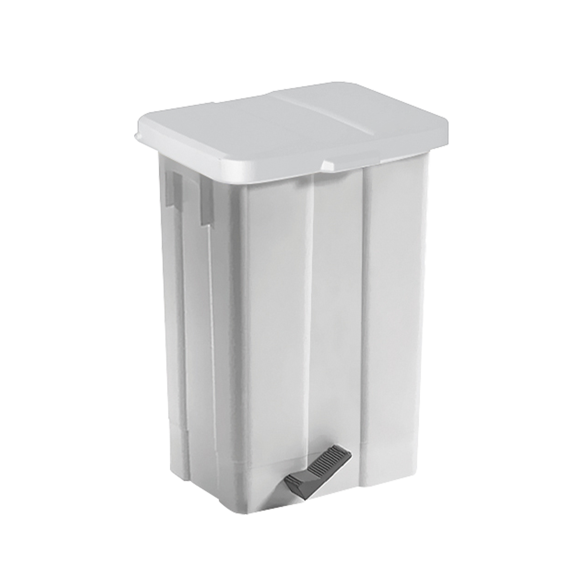 Poubelle blanche 50L L2G - Couvercle HACCP à pédale pour cuisine pro