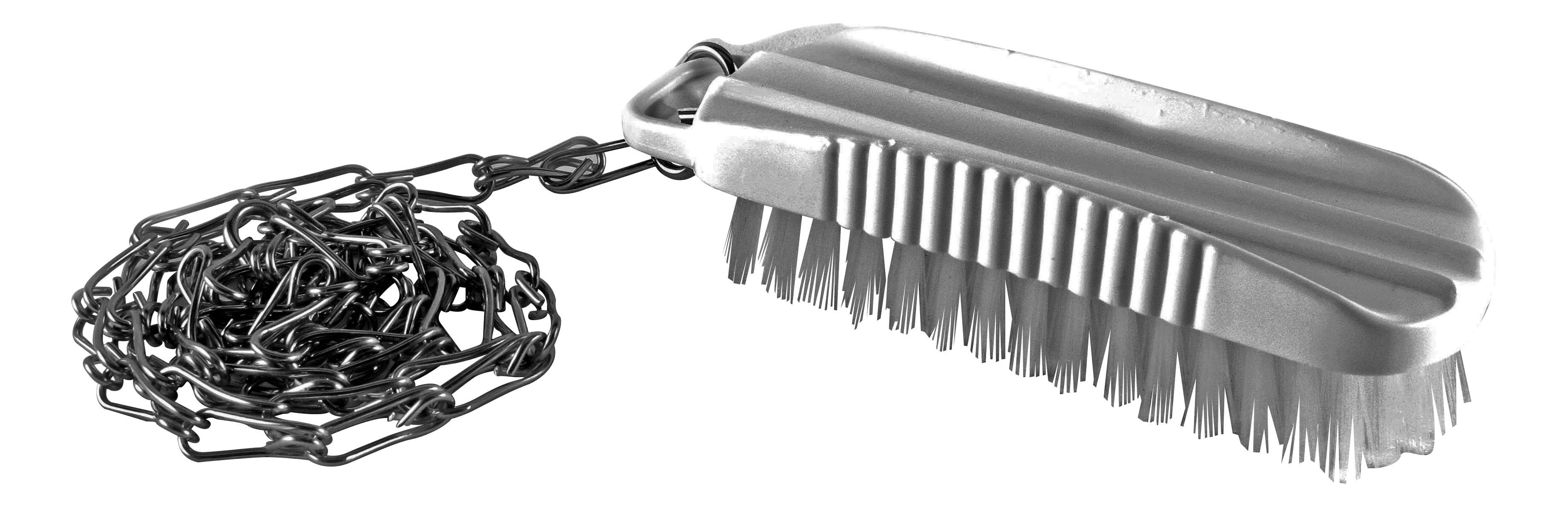 Brosse à ongles blanche L2G avec chaîne inox - Hygiène professionnelle