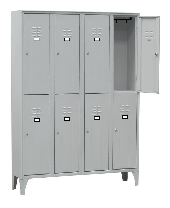 Armoire Vestiaire Multicases L2G 4 Colonnes 8 Cases - Stockage Pro