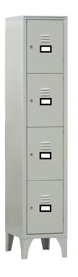 Armoire vestiaire L2G 4 cases - Organisation professionnelle sécurisée