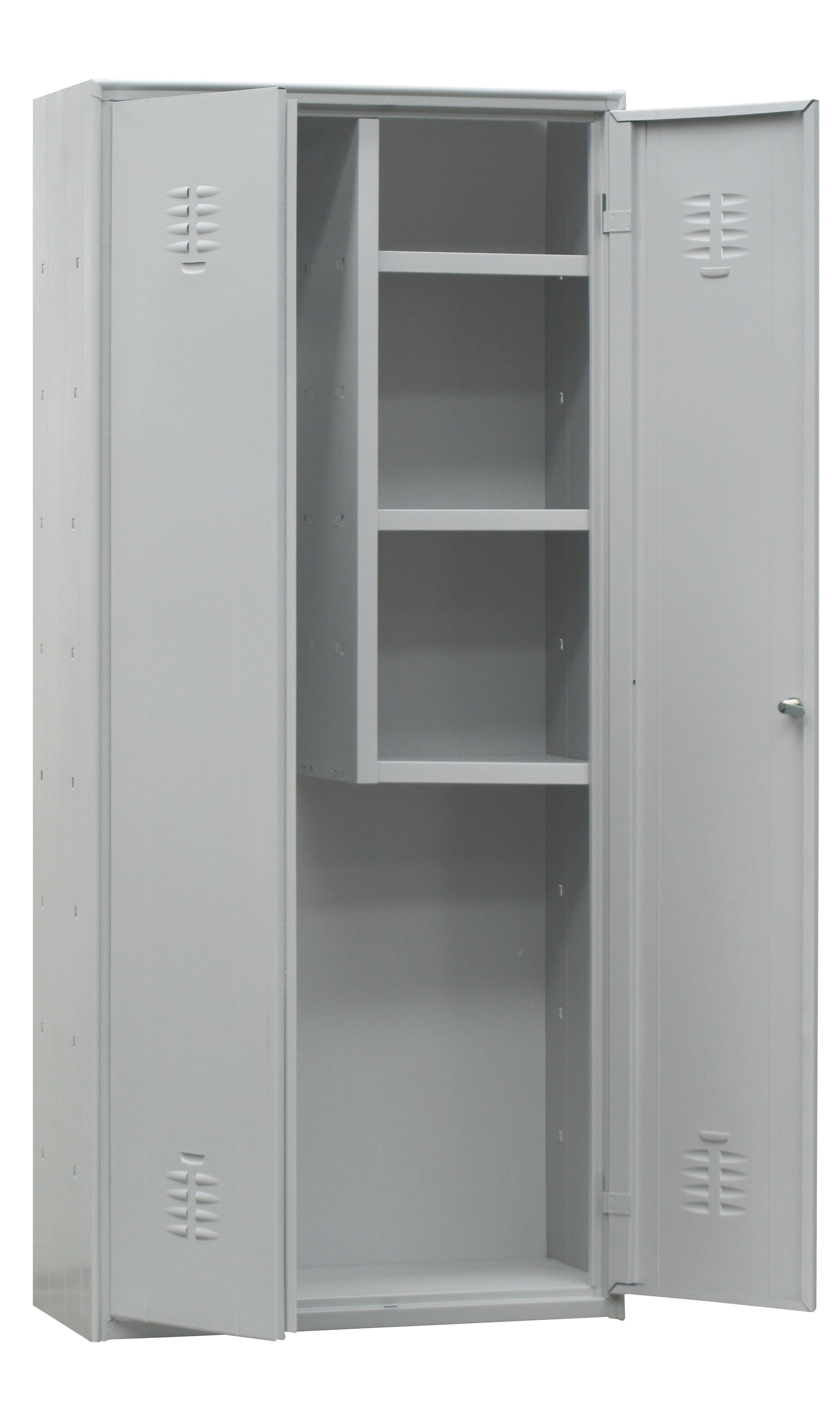 Armoire balais L2G sans pieds, 3 étagères - Stockage professionnel