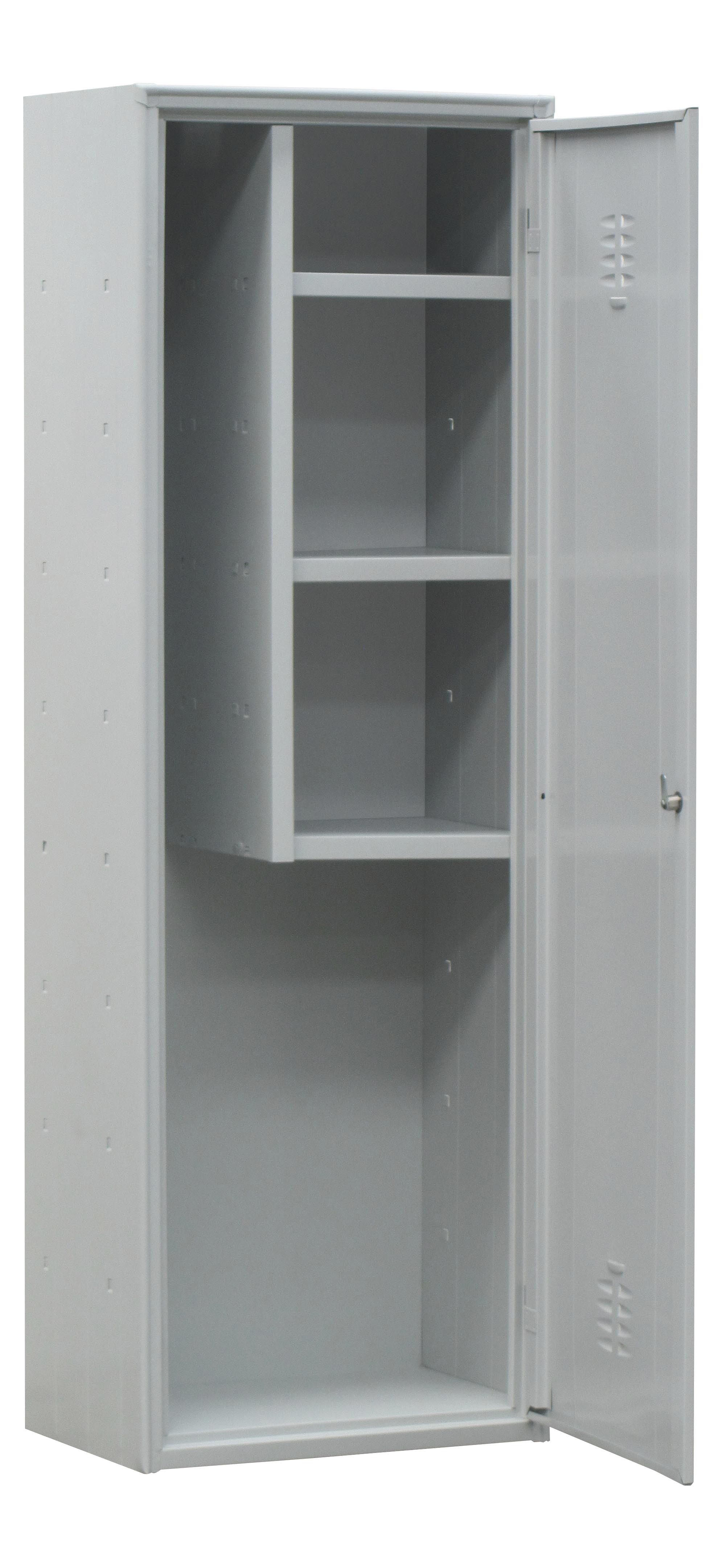 Armoire balais L2G sans pieds avec 3 étagères - Stockage pro