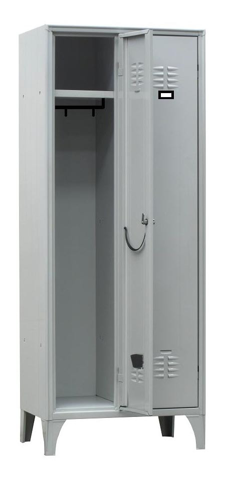 Vestiaire industrie propre acier L2G - 2 cases avec tablette