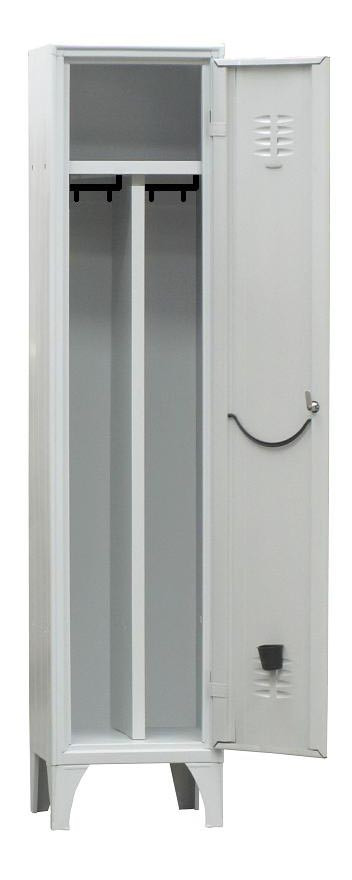 Casier vestiaire industrie salissante L2G - Acier sur pieds sécurisé