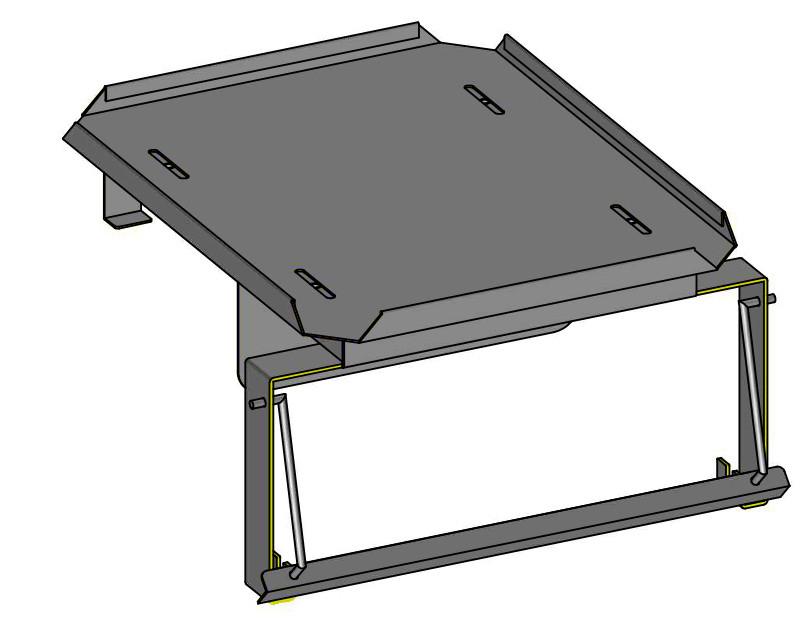 Support pour thermosoudeuse L2G - Montage sur étal réfrigéré à poisson