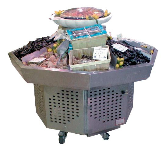 Îlot à coquillages L2G - Inox 304 professionnel pour fruits de mer
