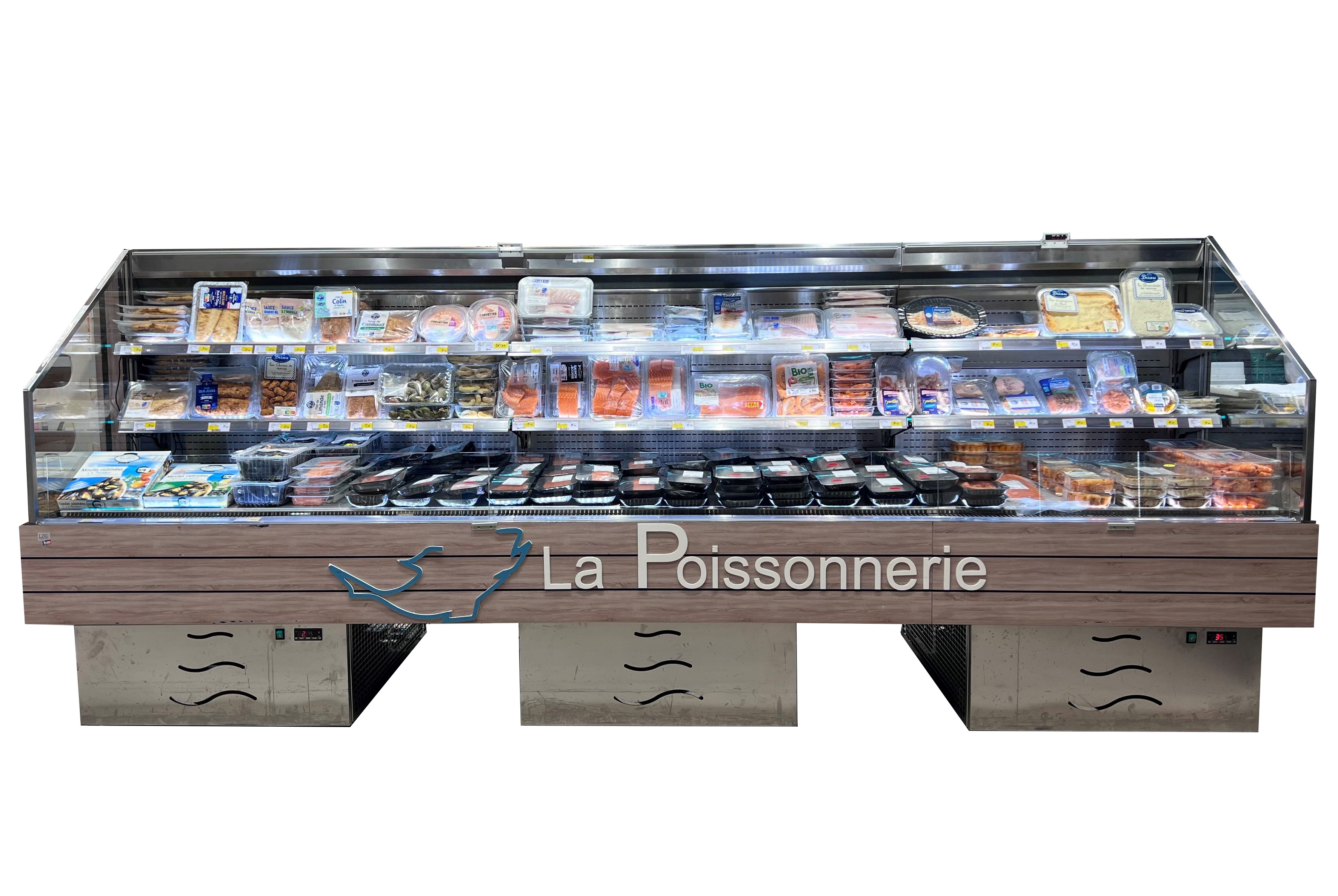 Vitrine réfrigérée L2G LS Base+2 - Inox AISI304, cuve inclinée 670mm