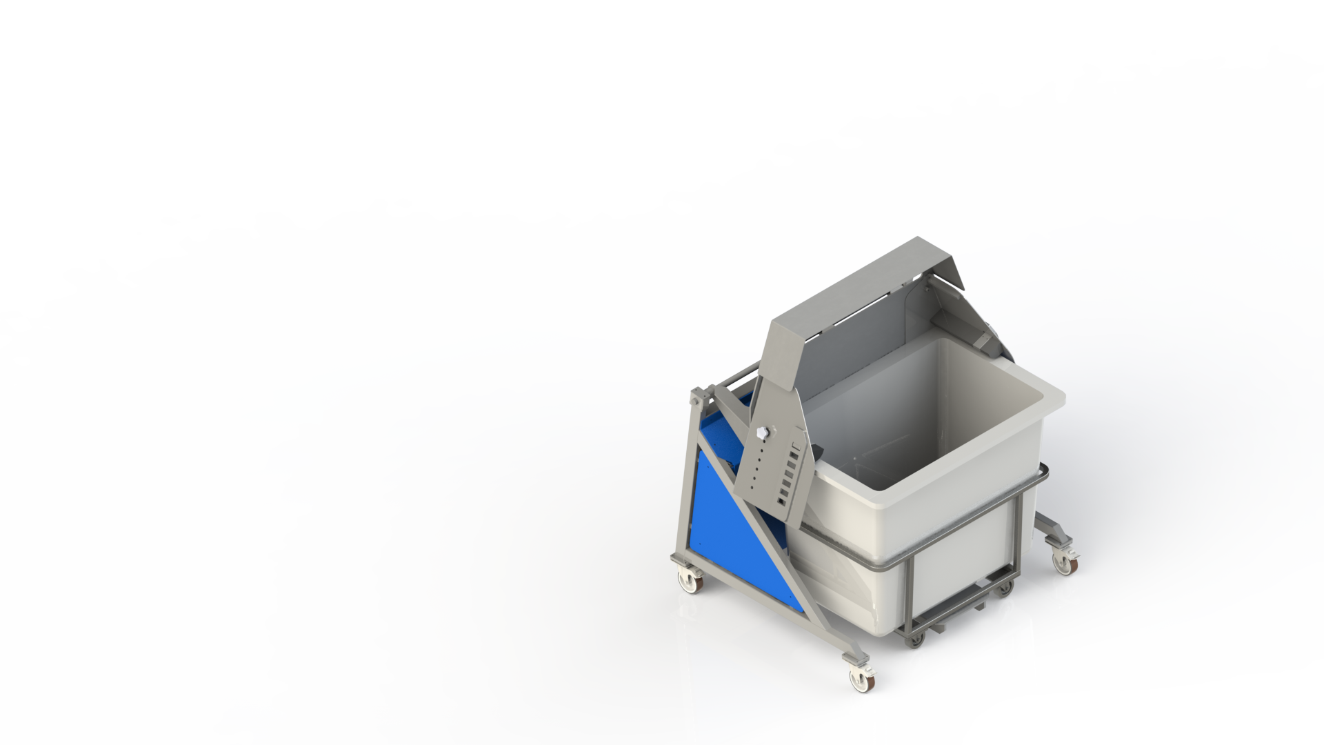 Chariot manuel L2G pour étal poisson - Chargement de glace pilée 500L