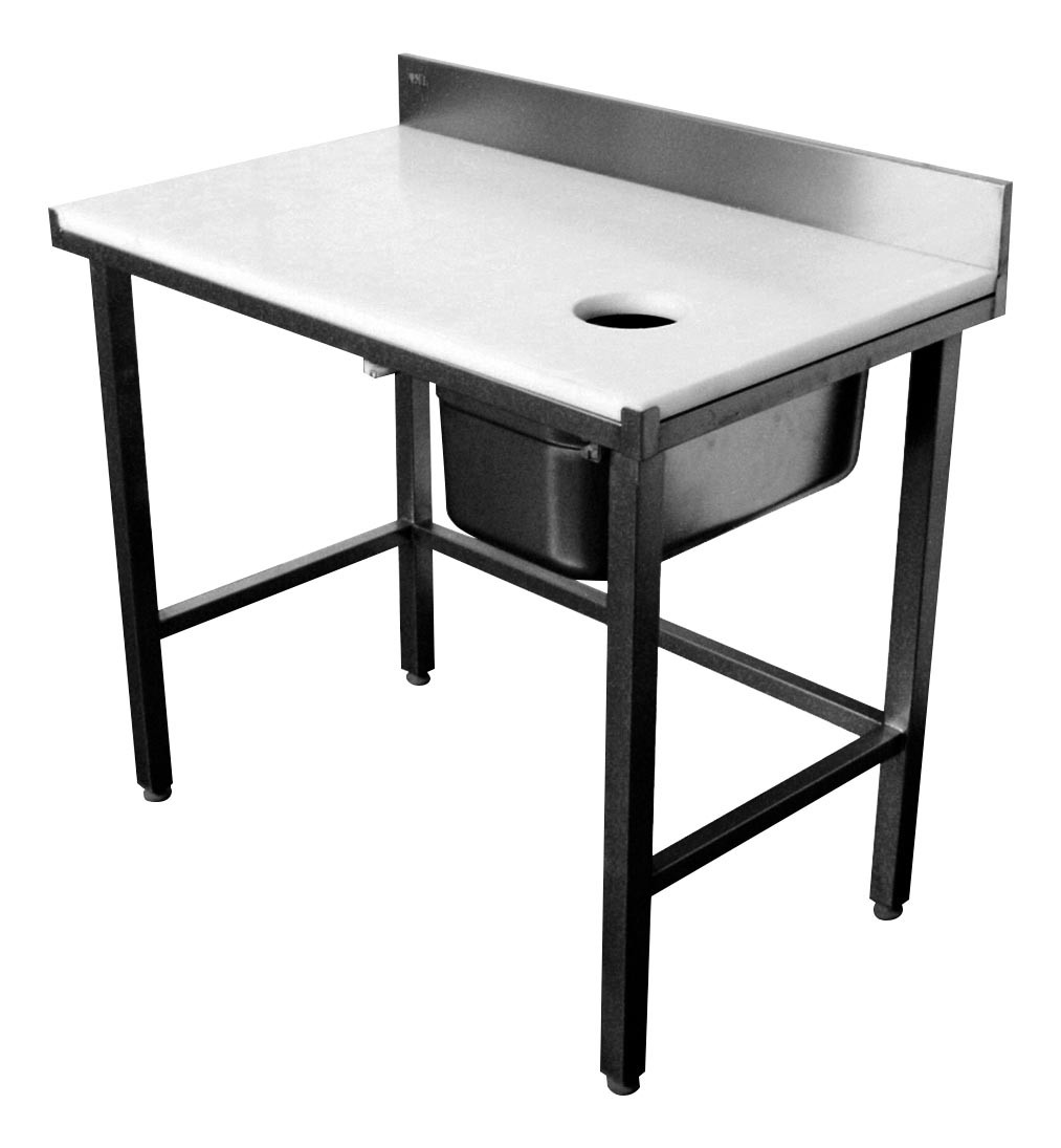 Table préparation poisson L2G - Plateau polyéthylène, sans bac