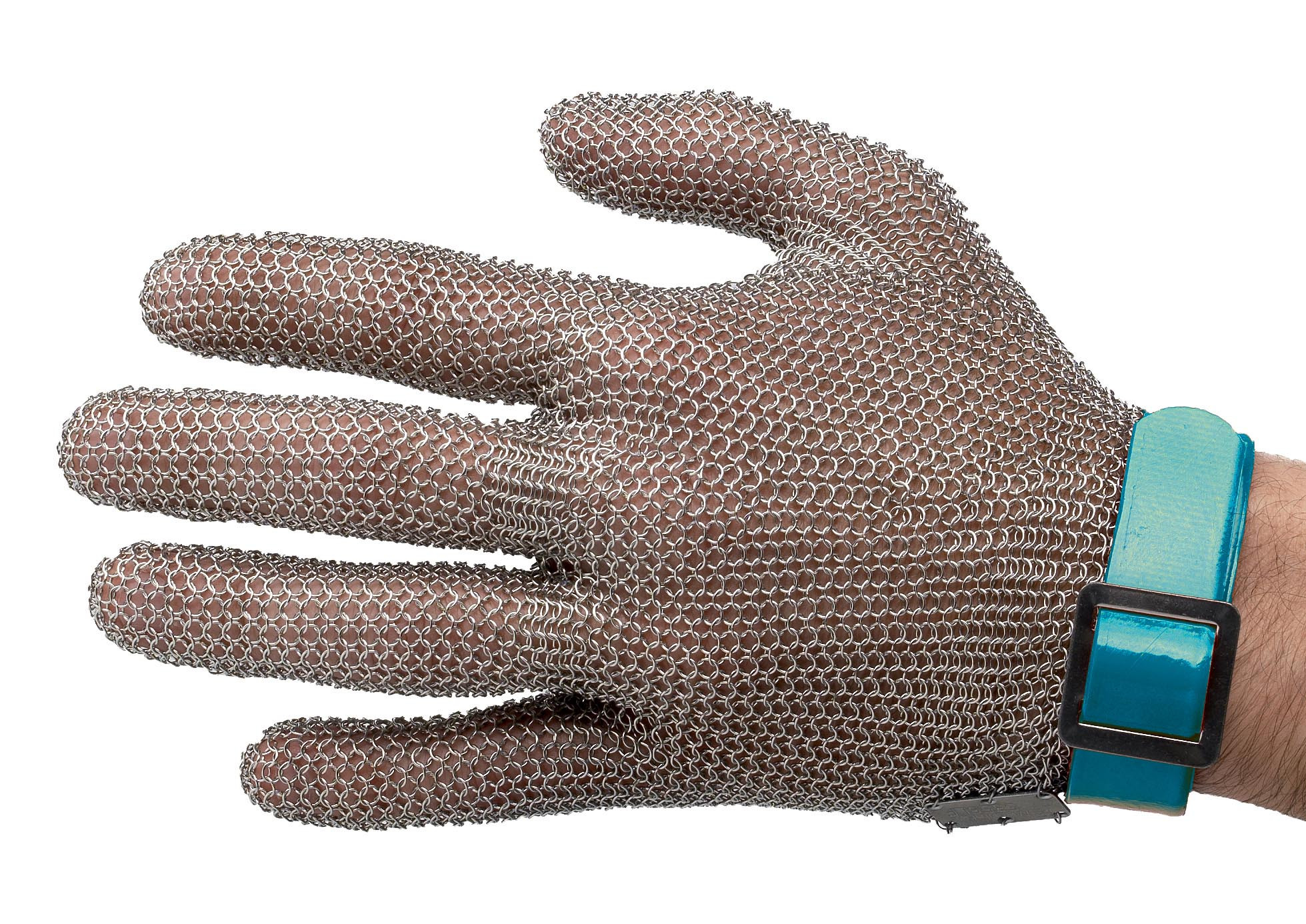 Gant Cotte de Maille L2G Bleu Réversible - Protection Anti-Coupures