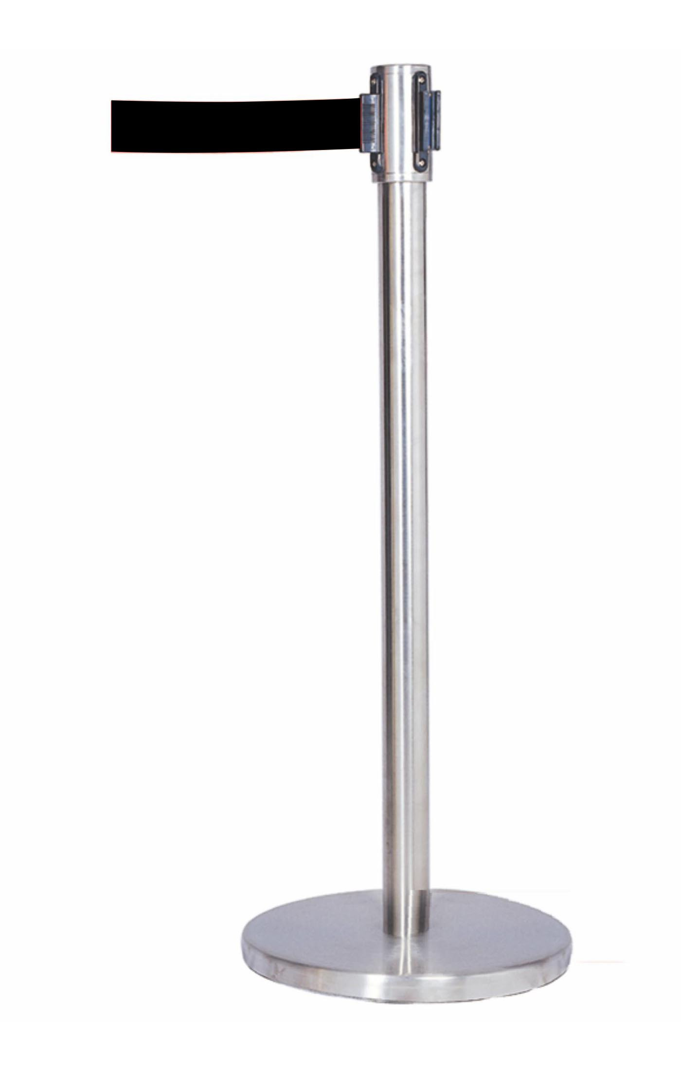 Poteau inox L2G avec sangle rétractable automatique - File d'attente