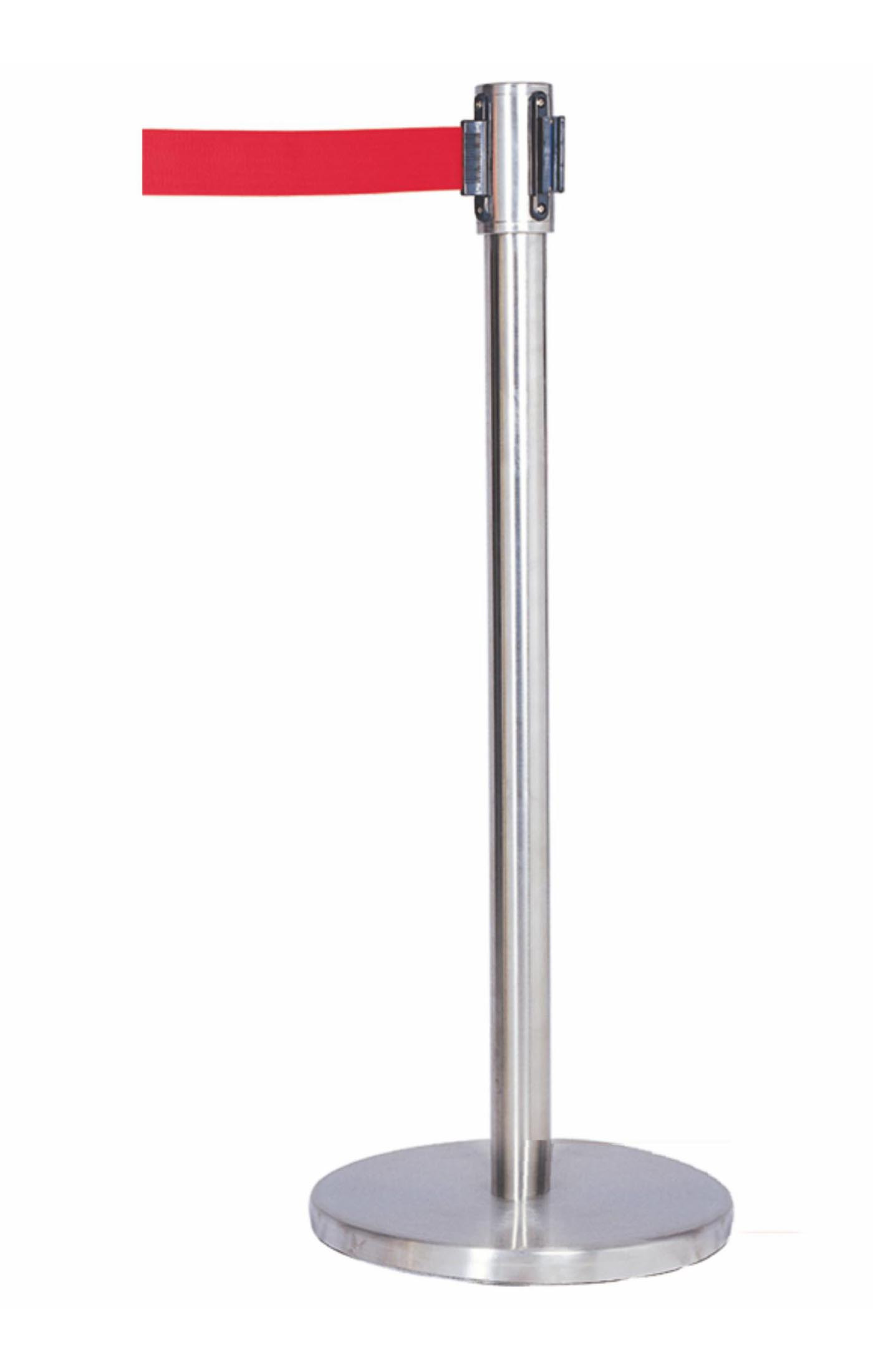 Poteau inox L2G avec sangle rétractable - Gestion des files d'attente