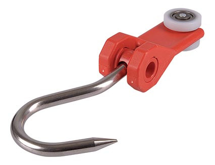 Crochet à galets renforcés L2G pour rail aluminium - Charge 300 kg