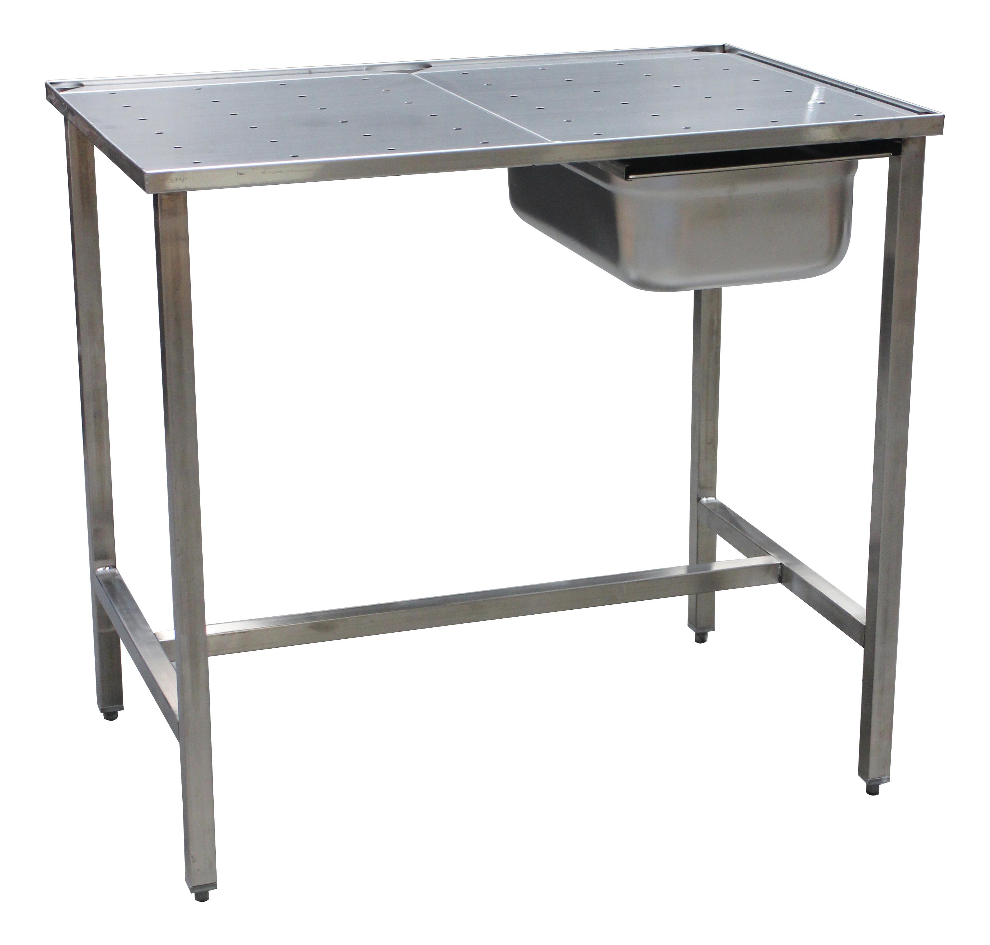 Table de dessouvidage inox L2G - Grille amovible et bac récupération