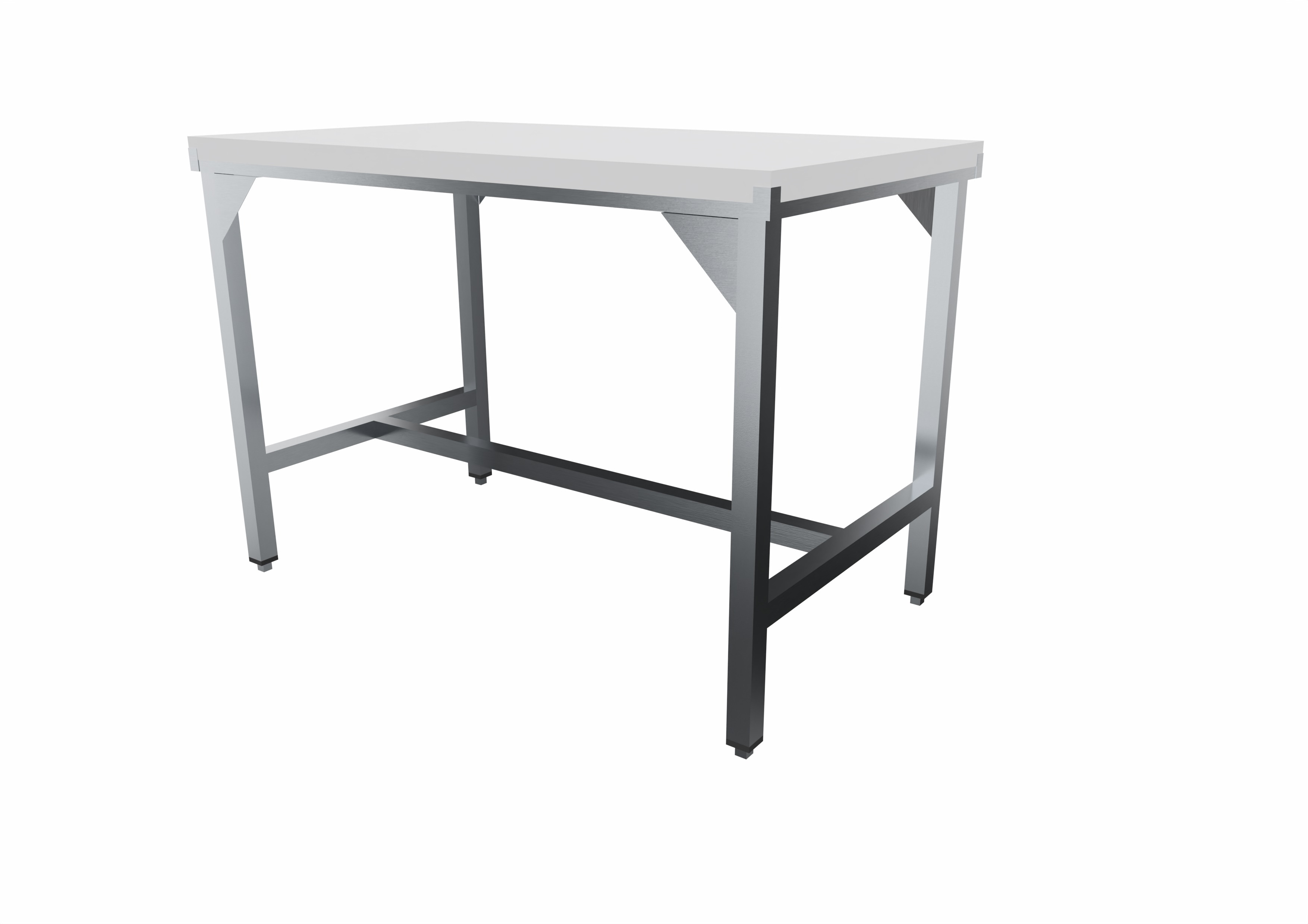 Table d'affalage centrale L2G - Dessus inox 304 pour boucherie