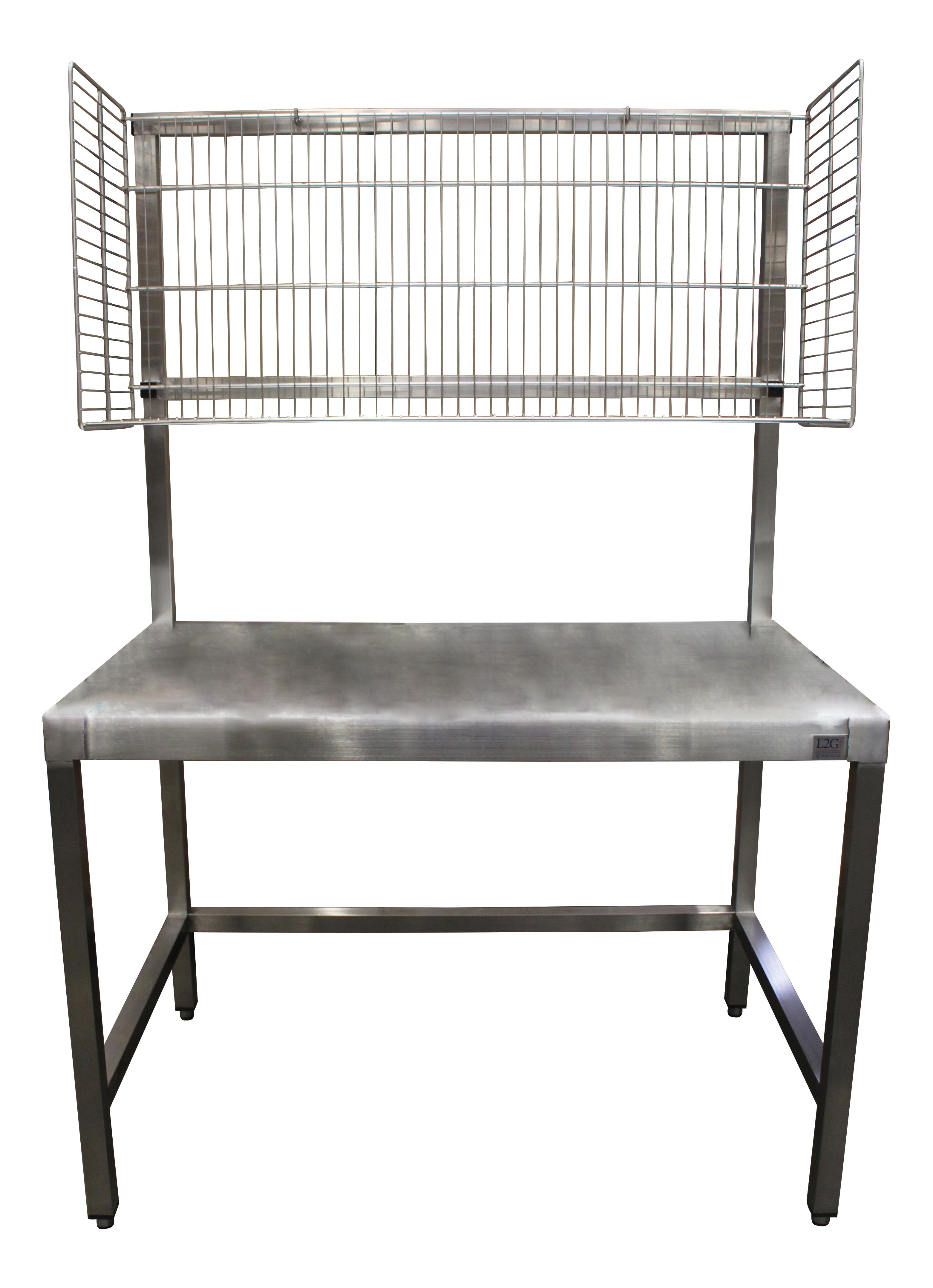 Table professionnelle L2G - Dessus inox pour mise sous barquettes
