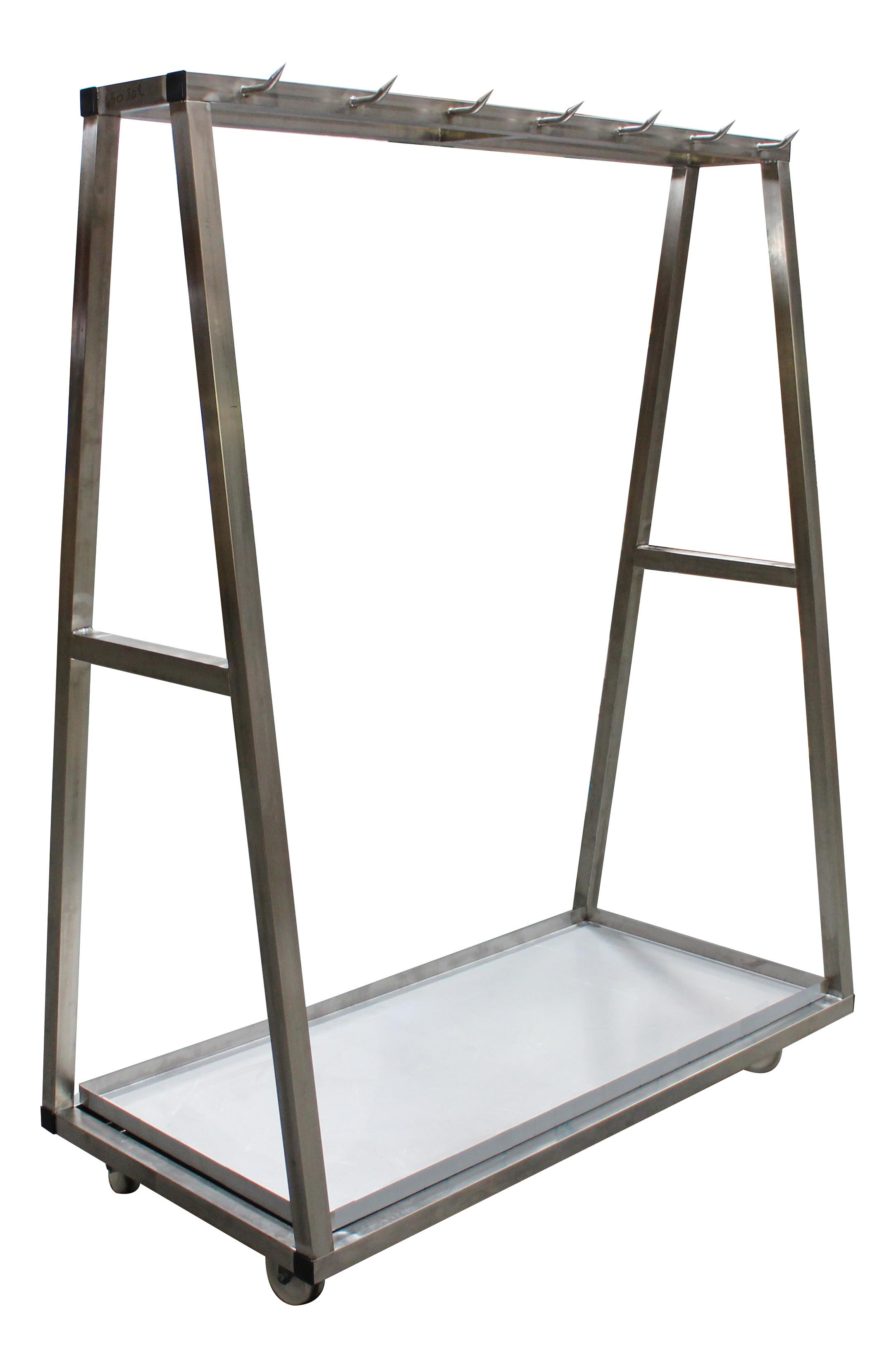 Chariot à carcasses inox 304 L2G - Niveau barre pour boucherie