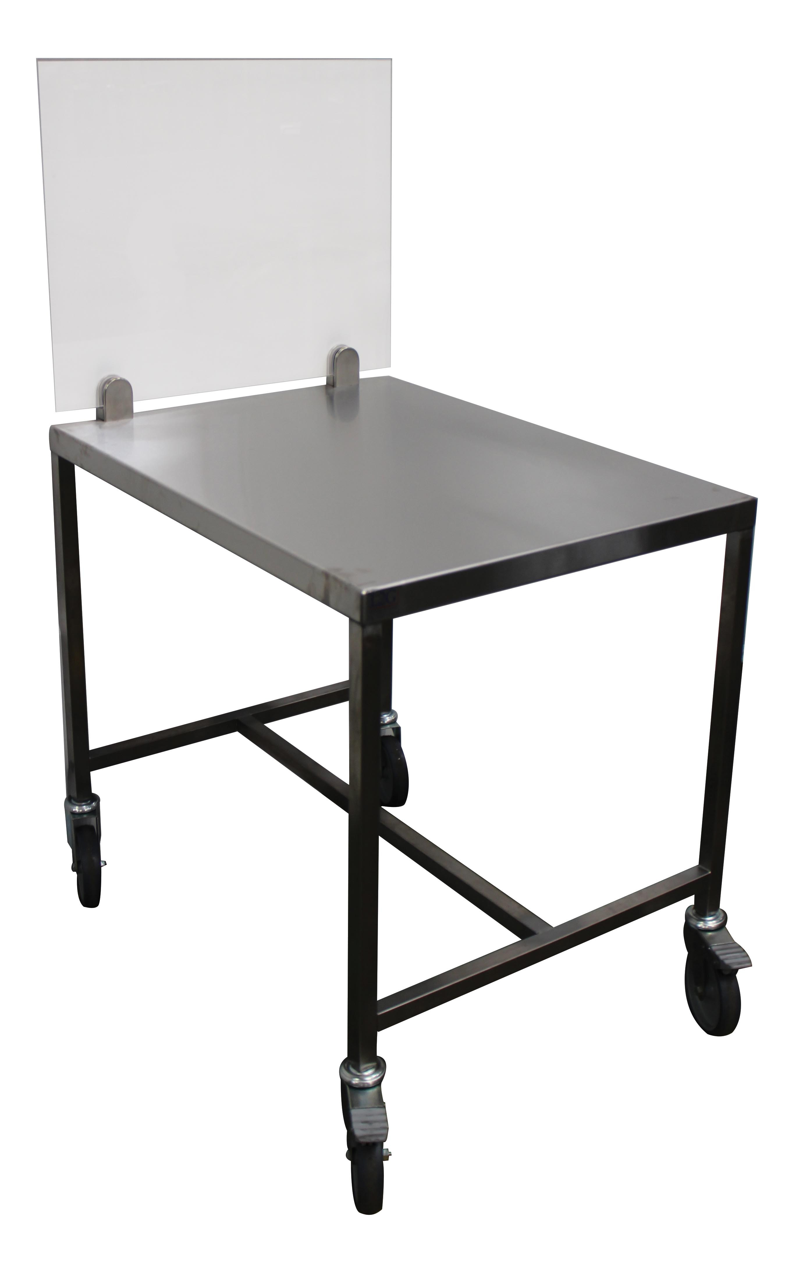 Table support trancheur roulante L2G - Mobile professionnelle en inox