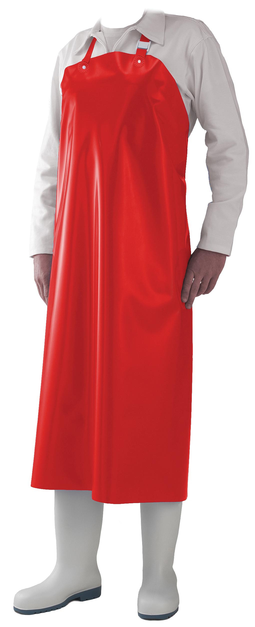 Tablier laboratoire L2G rouge - Polyuréthane pour contact alimentaire