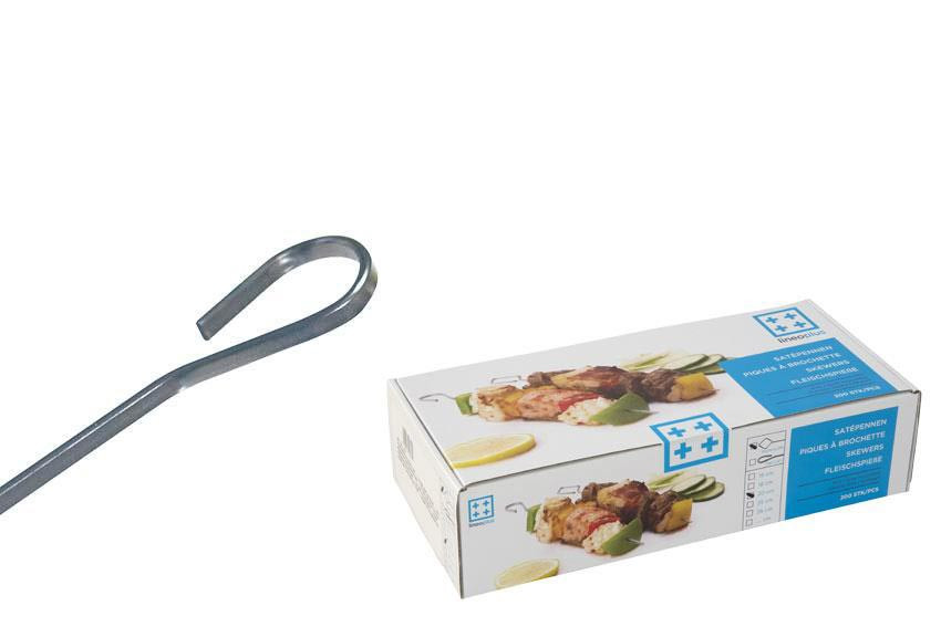 Pique-brochettes inox L2G - 400 pièces pour boucherie professionnelle