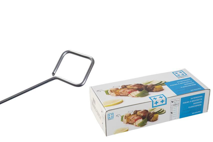 Paquet 5x200 pique-brochettes inox ronds L2G - Professionnel cuisine