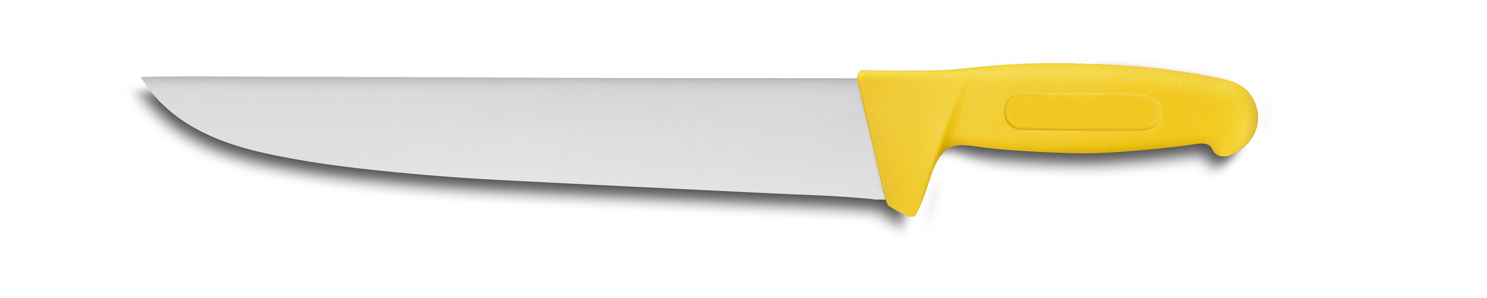 Couteau boucher L2G 280mm jaune - Lame inox professionnelle pour CHR