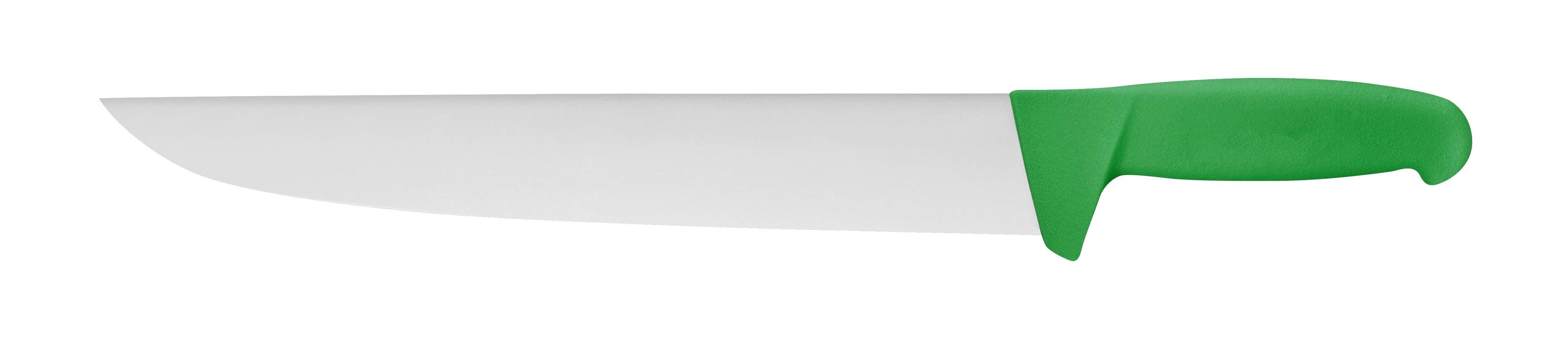 Couteau de boucher L2G - Manche vert surmoulé pour usage professionnel