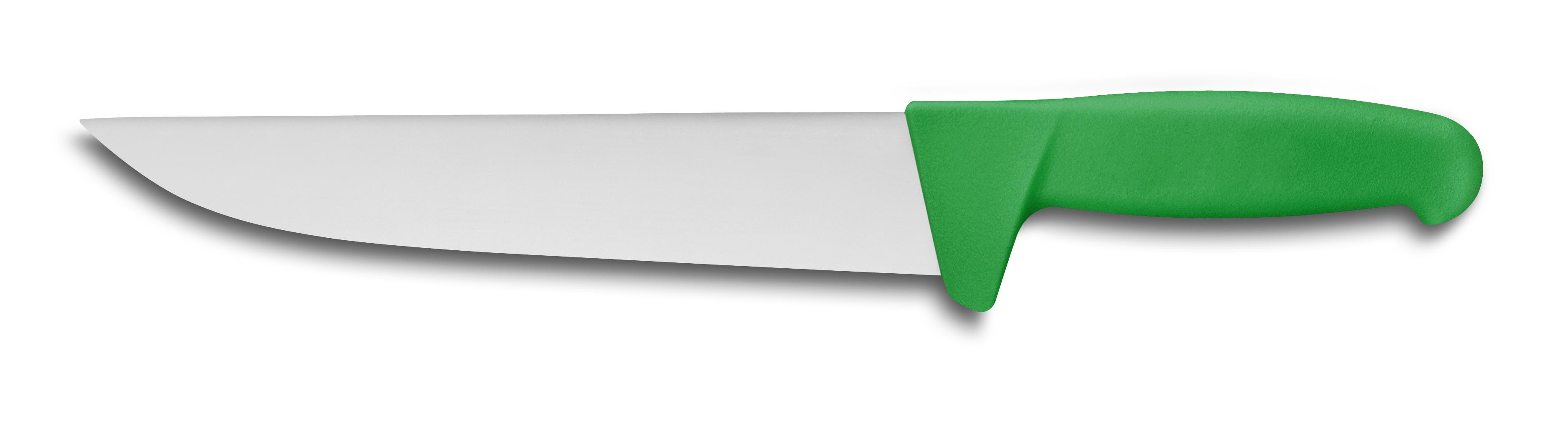 Couteau boucher L2G - Manche surmoulé vert - Lame 250mm professionnel
