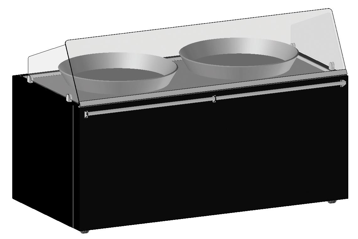 Meuble traditionnel double paella L2G - Chauffage 300°C