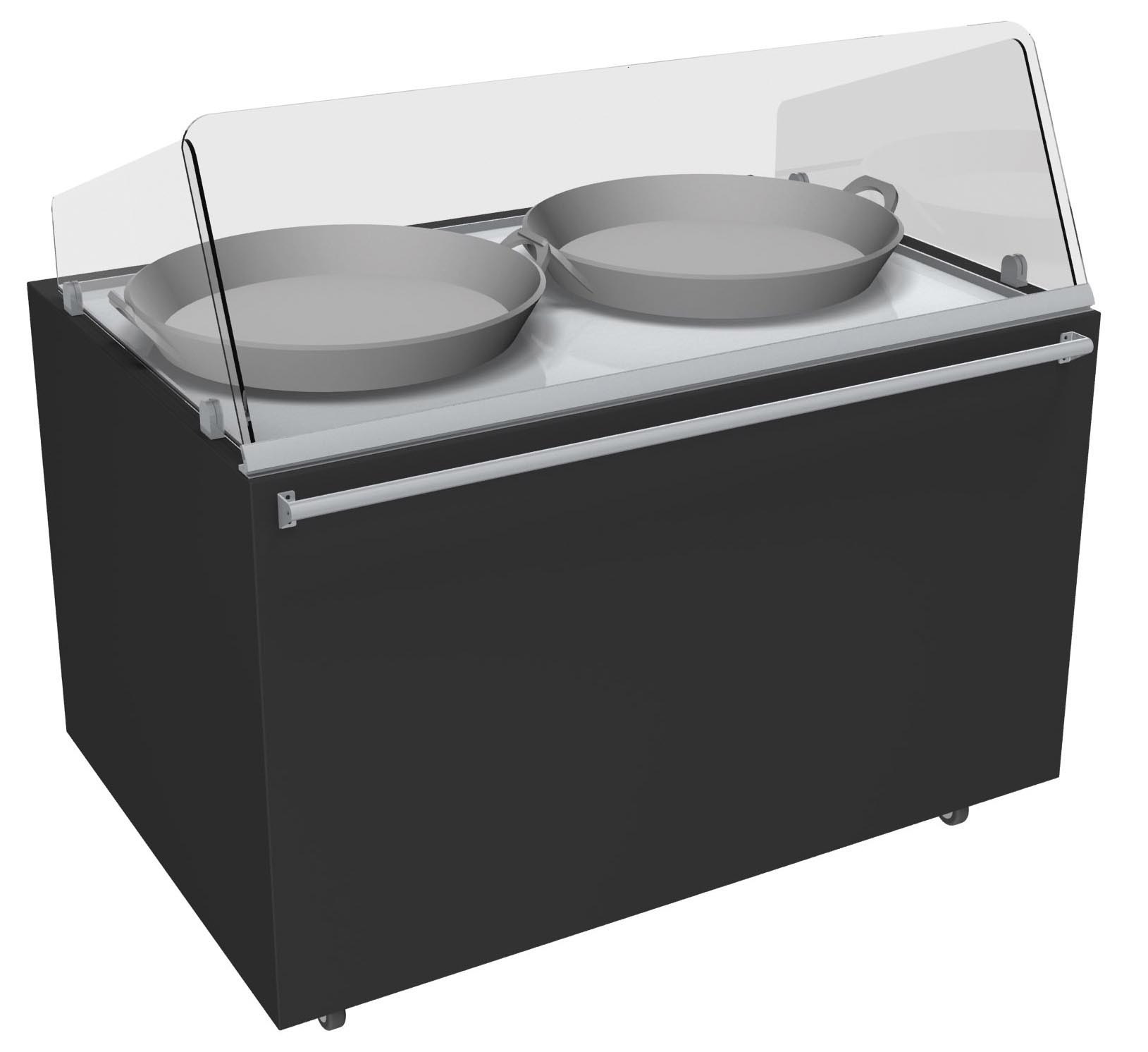 Meuble traditionnel double paella L2G - Chauffage 300°C professionnel