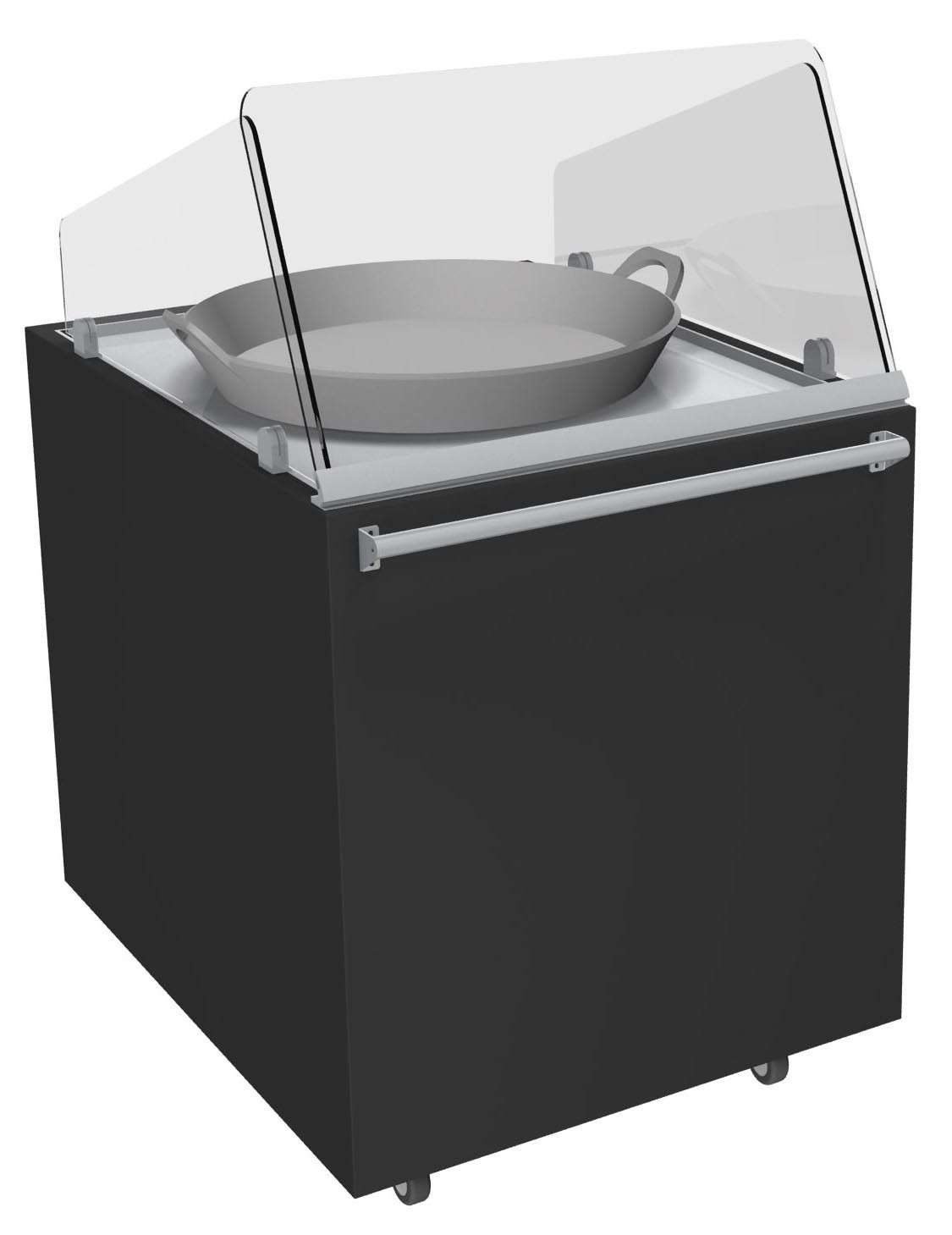 Meuble traditionnel paella chauffant L2G - Vitrine pro 300°C