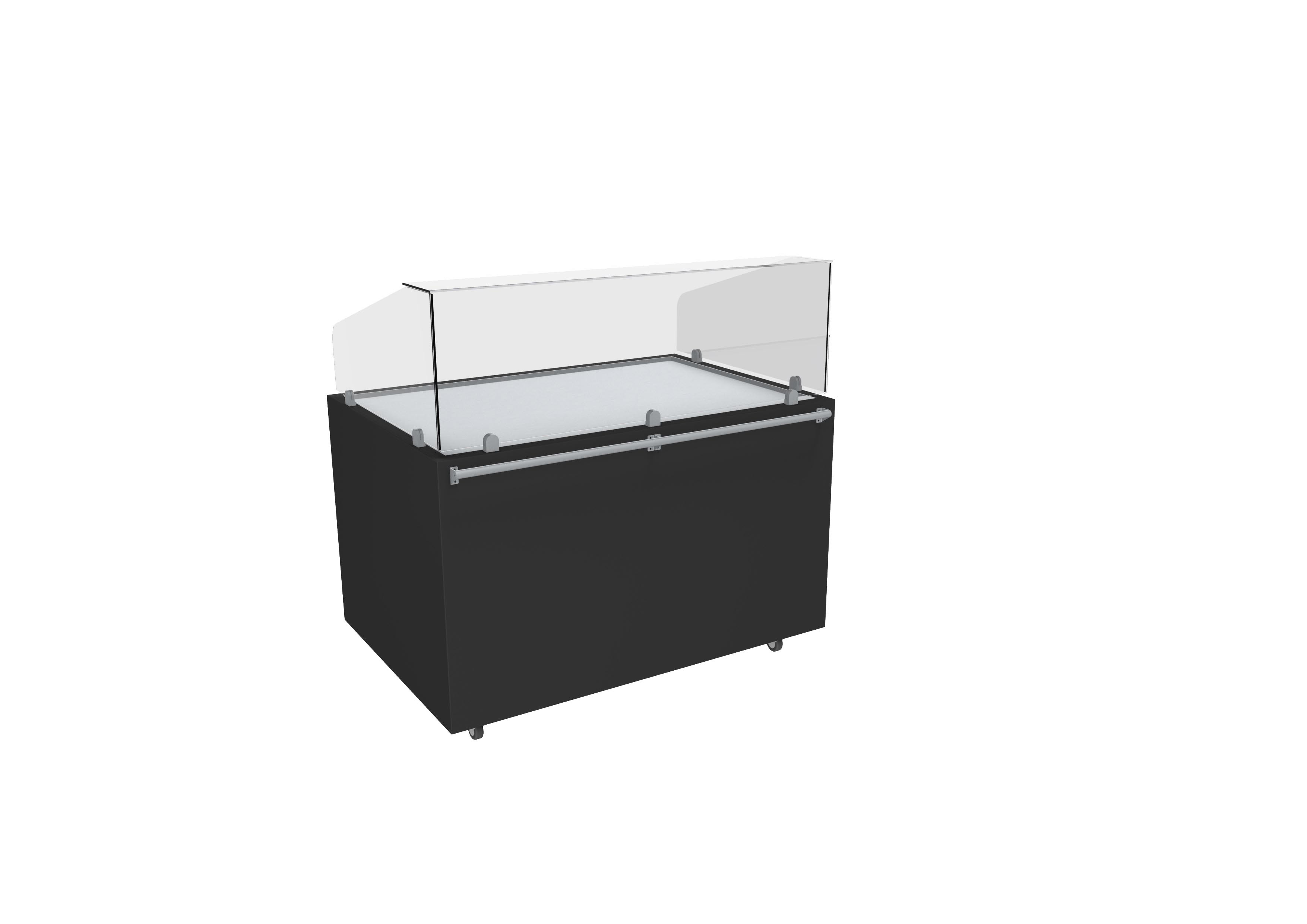 Meuble Neutre Vente Traditionnelle L2G - Vitre avant verre trempé 6mm