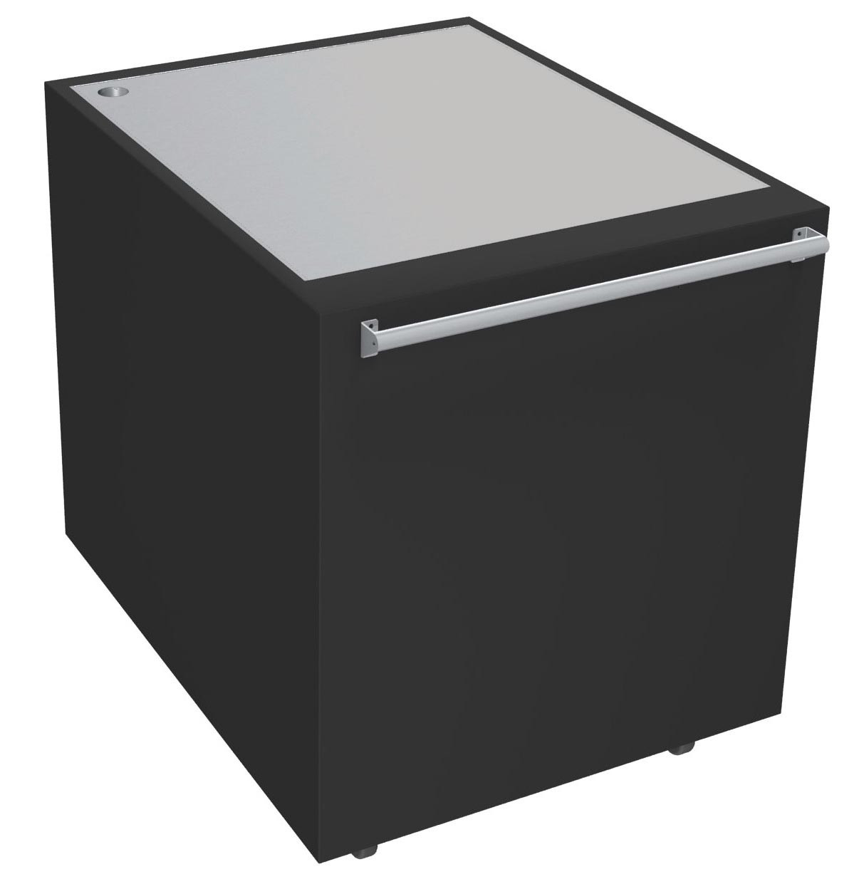 Meuble caisse neutre L2G - Plateau inox épais 12/10 pour restauration