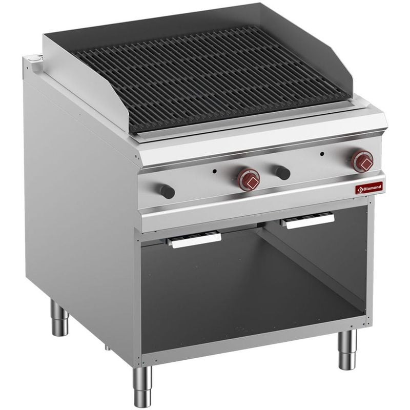 Grill professionnel DIAMOND - Grille fonte 2 faces réversible