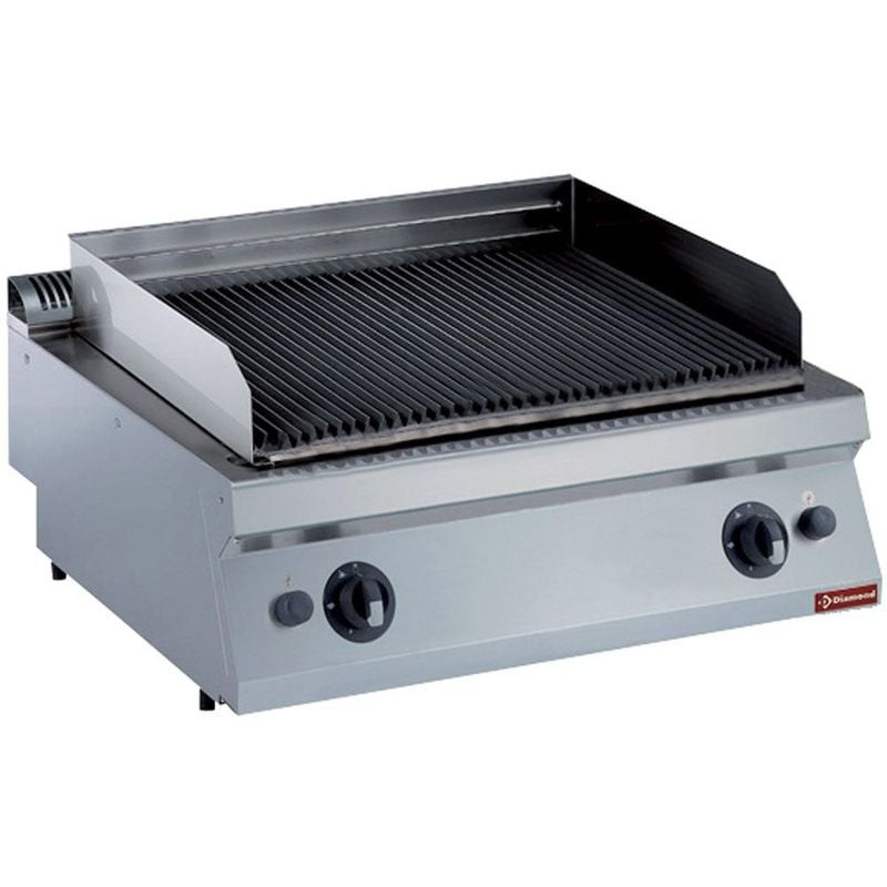 Grill gaz pierre de lave DIAMOND - Grille fonte amovible - 14 kW