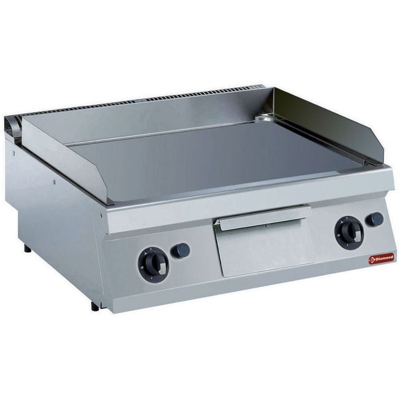 Plaque gaz chrome dur DIAMOND - Surface lisse professionnelle TOP