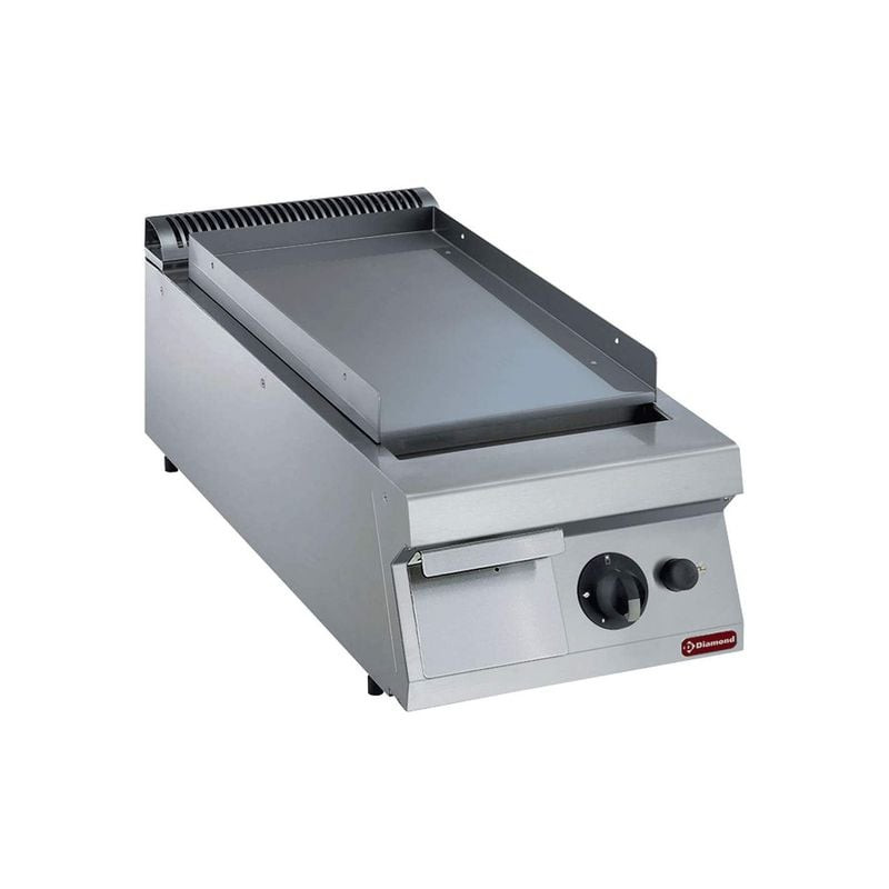 Plaque gaz DIAMOND TOP - Plancha pro lisse 330x700mm, 90-270°C