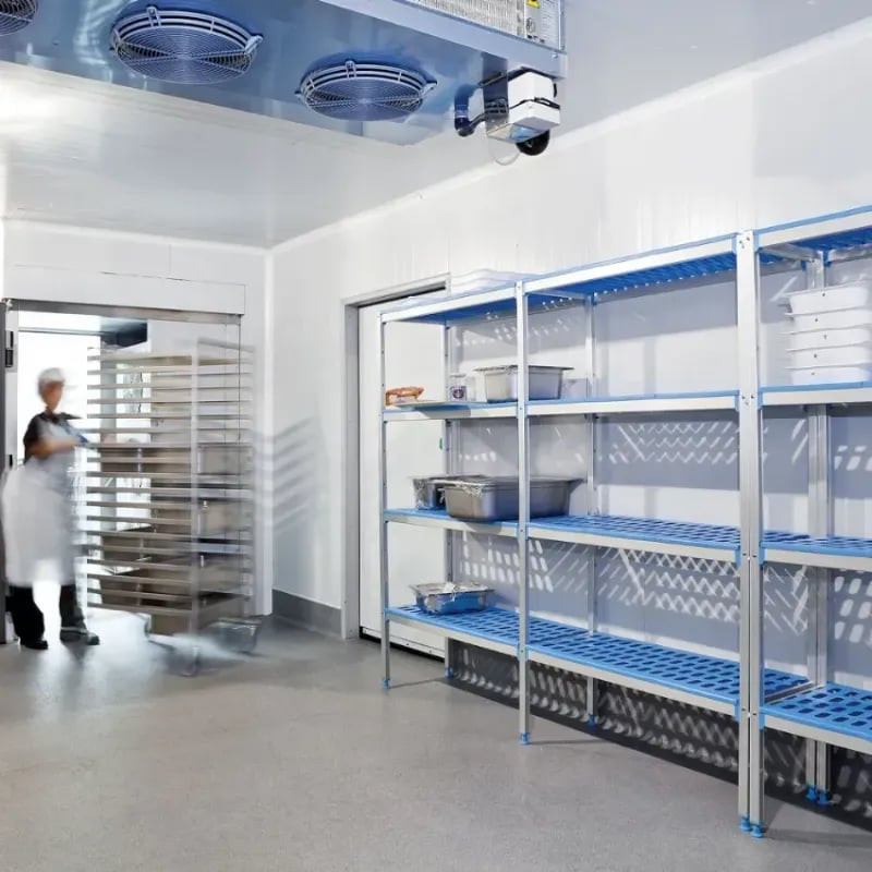 Rayonnage aluminium L 4 niveaux pour chambre froide C103A/BF Diamond