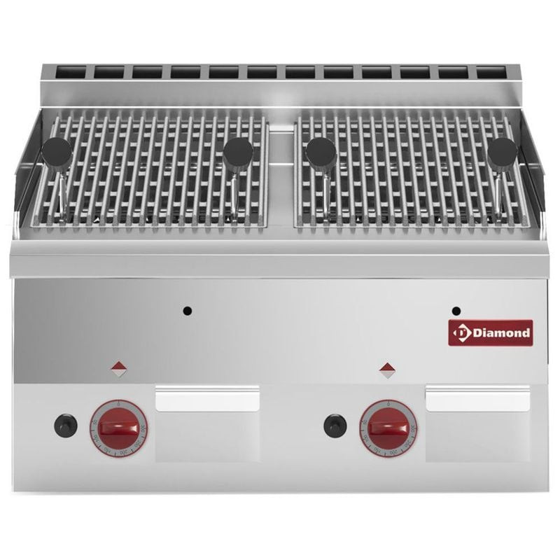 Grill gaz DIAMOND G60/GPL6T-N - Pierre de lave - Grille fonte réglable