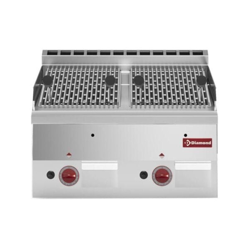 Grill gaz DIAMOND G60/GPL6T-N - Pierre de lave - Grille fonte réglable