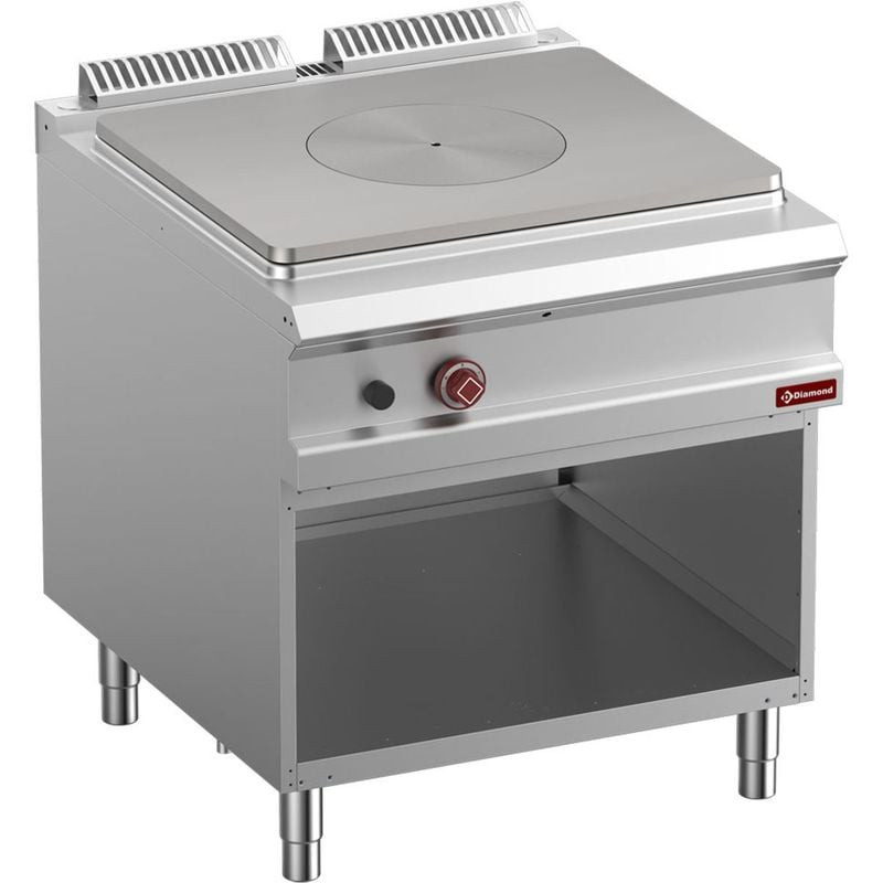 Cuisinière gaz DIAMOND G9/TA8-N - Plaque pleine professionnelle 12 kW