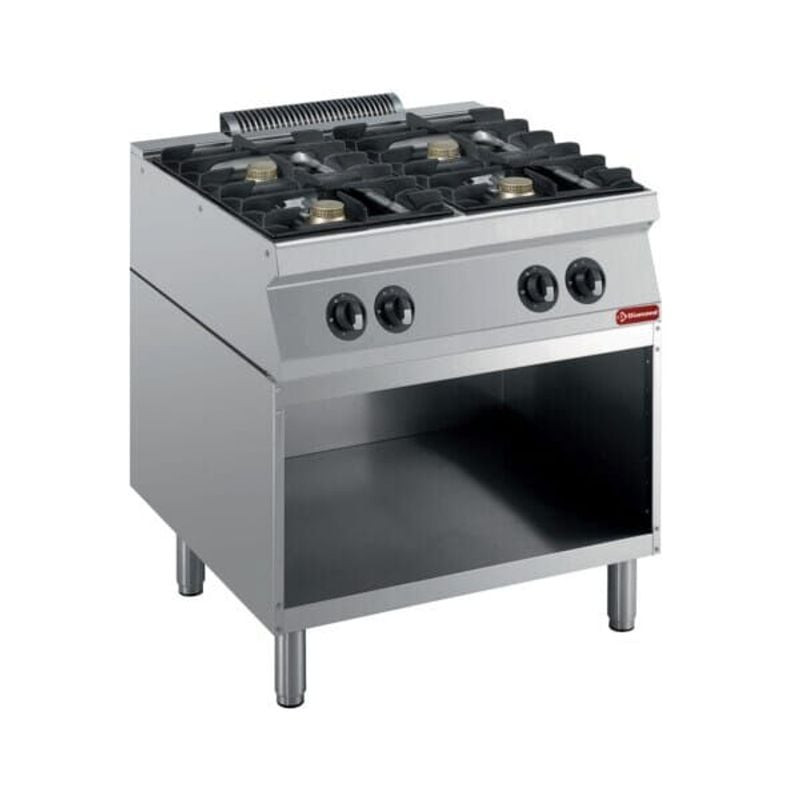 Fourneau professionnel DIAMOND 4 brûleurs - 22 kW pour restauration