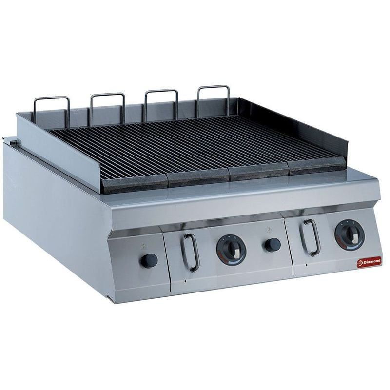 Grill gaz HP 800mm TOP DIAMOND | 2 modules indépendants | 14 kW total