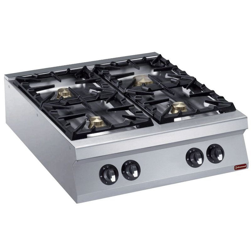 Cuisinière gaz DIAMOND 4 brûleurs - Technologie Flower Flame