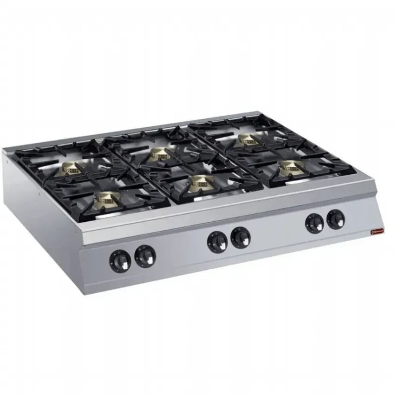 Cuisinière gaz 6 brûleurs DIAMOND - 60 kW - Top professionnel puissant