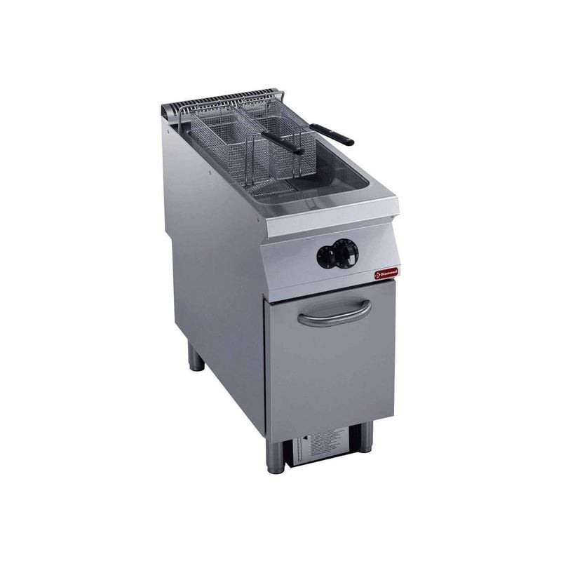 Friteuse gaz DIAMOND 23L - Cuve en Y avec brûleurs externes sur meuble